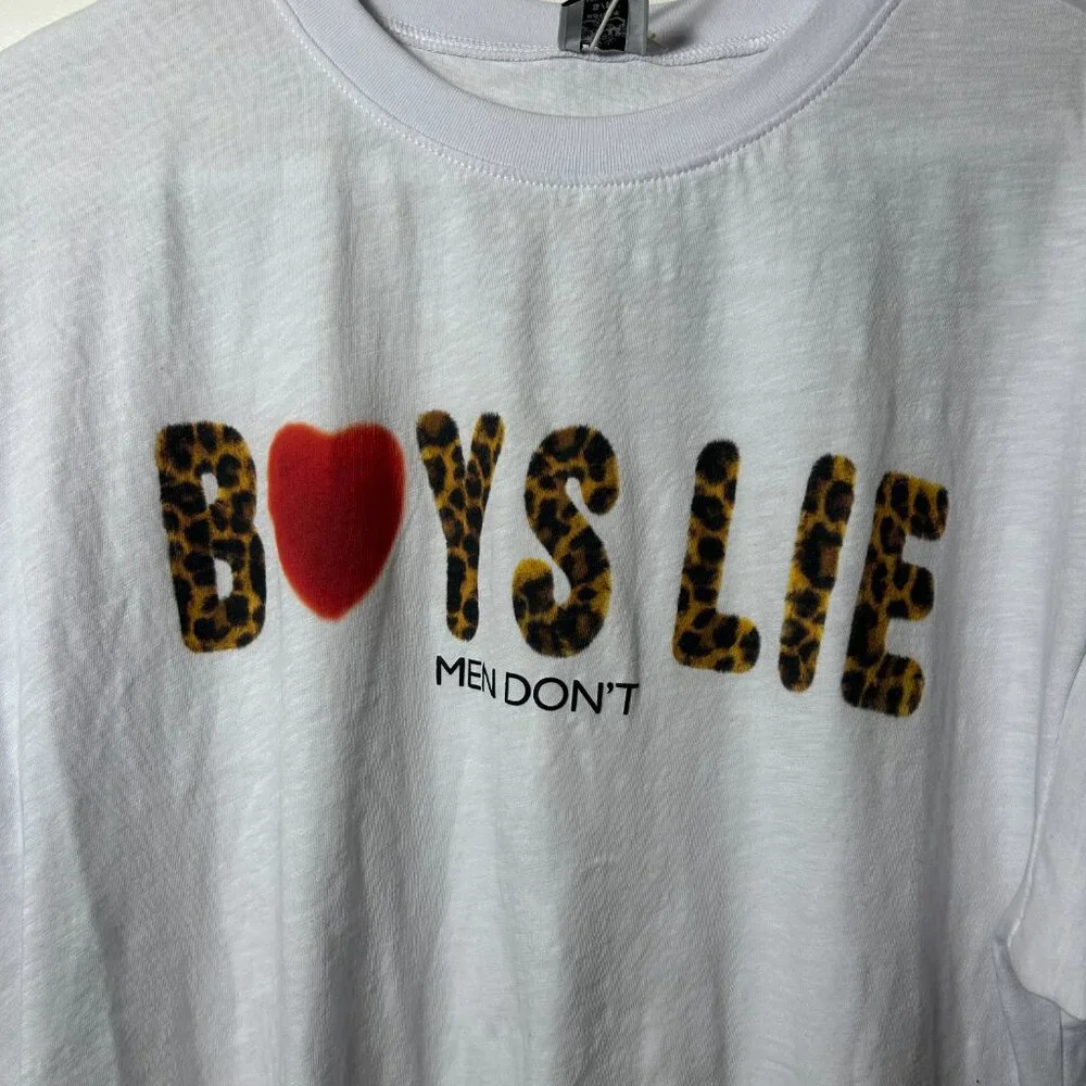 Boys Lie Caitlyn Coded Boyfriend T-Shirt Size S/M - Picture 2 of 8